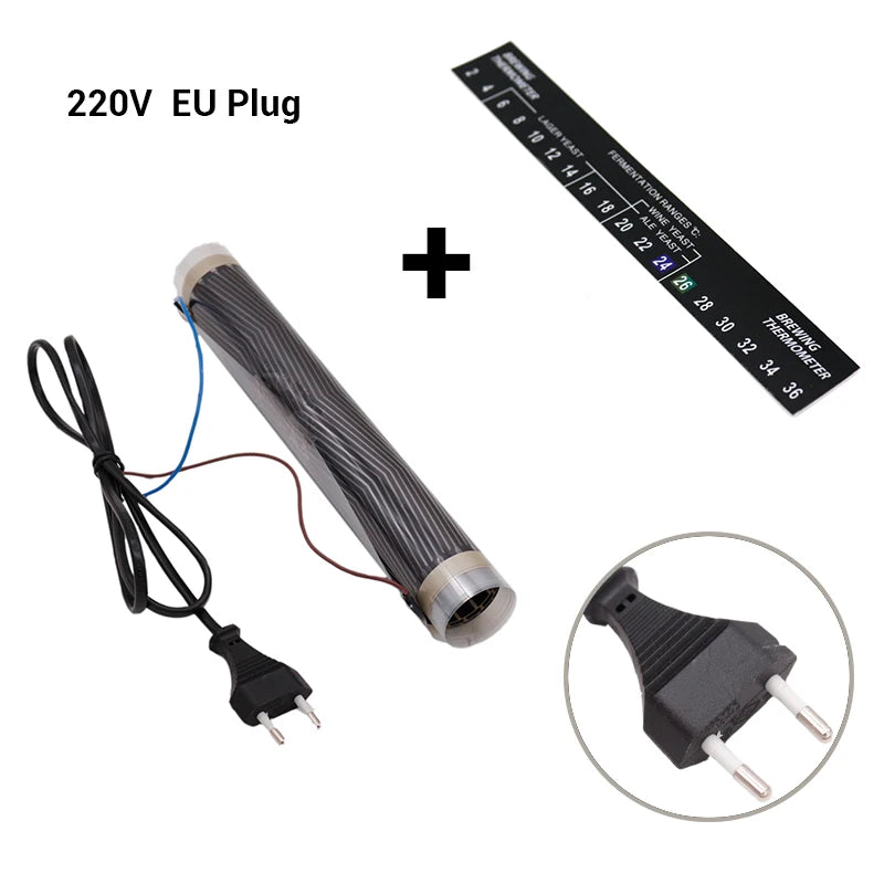 Calentador de envoltura de fermentación eléctrico casero de 40 vatios 110v(UL) y 220V(UE) enchufe casero Carboy fermentador cubo cerveza vino