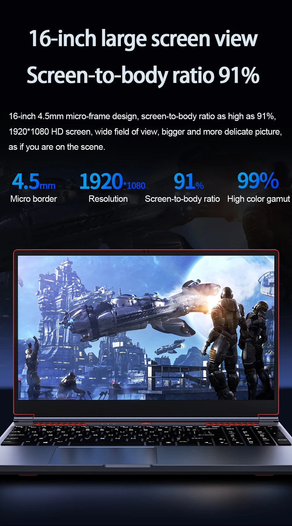 YSJMNPC-ordenador portátil para videojuegos, Laptop con i9-10885H Intel Core i7 10870H, GTX1650, 4G, pantalla IPS de 16,1 pulgadas, RAM máxima de 64GB, 2 x DDR4, 2 x M.2, NVMe