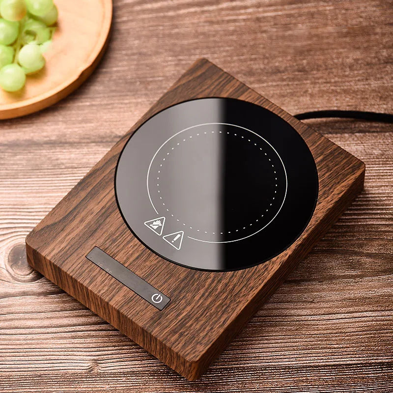 100 ℃   Calentador de tazas, calentador de tazas, fabricantes de té caliente, posavasos calentador automático, calentadores de tazas de temperatura de 5 engranajes, almohadilla calefactora para café, té de la leche