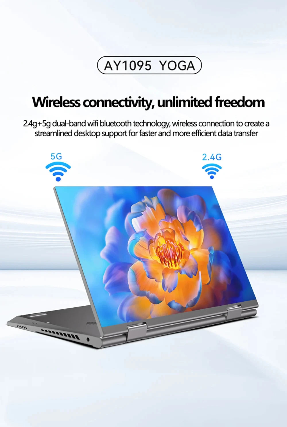 Pantalla táctil 2 en 1 de 10,95 pulgadas 360 °   Flip Laptop Intel N95 Win 11 Pro 16GB DDR5 2TB SSD Metal para juegos de oficina Mini Notebook PC