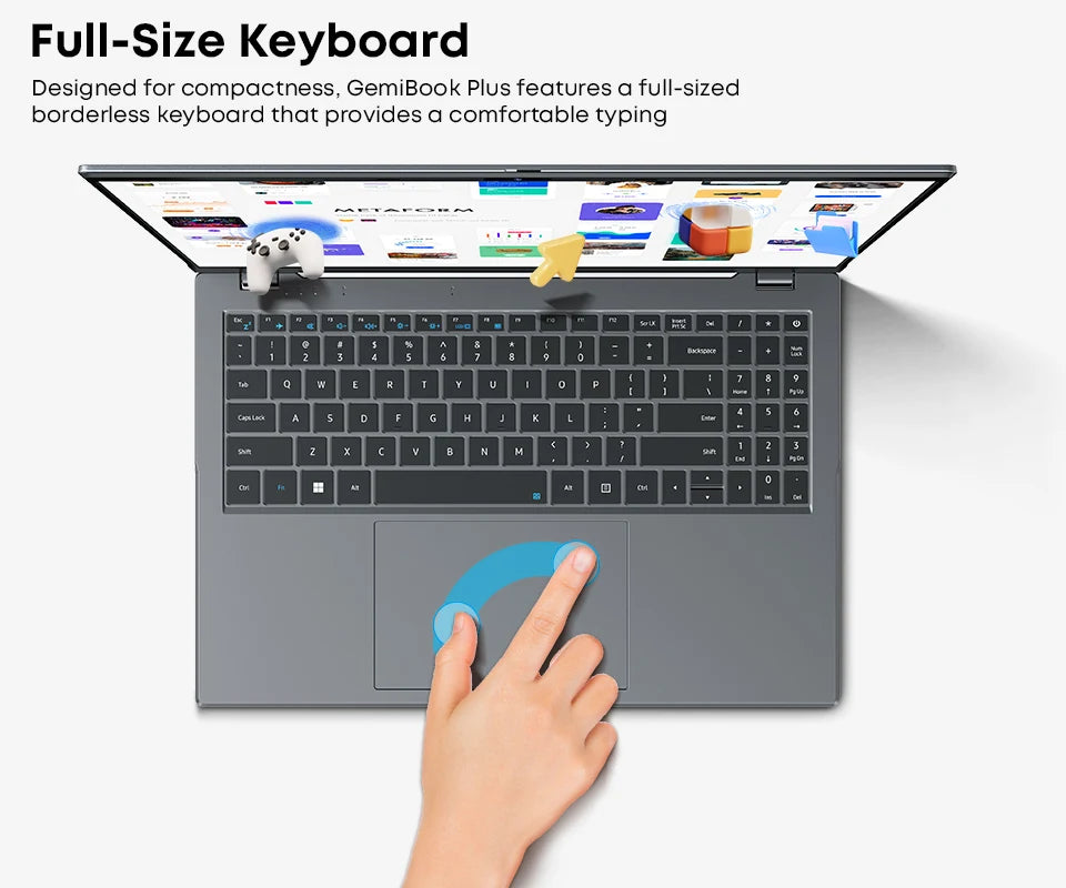 CHUWI GemiBook Plus Laptop 16GB LPDDR5 512GB SSD Intel Alder Lake N100 15.6'' FHD 1920*1080 WiFi 6 Windows 11 Laptops