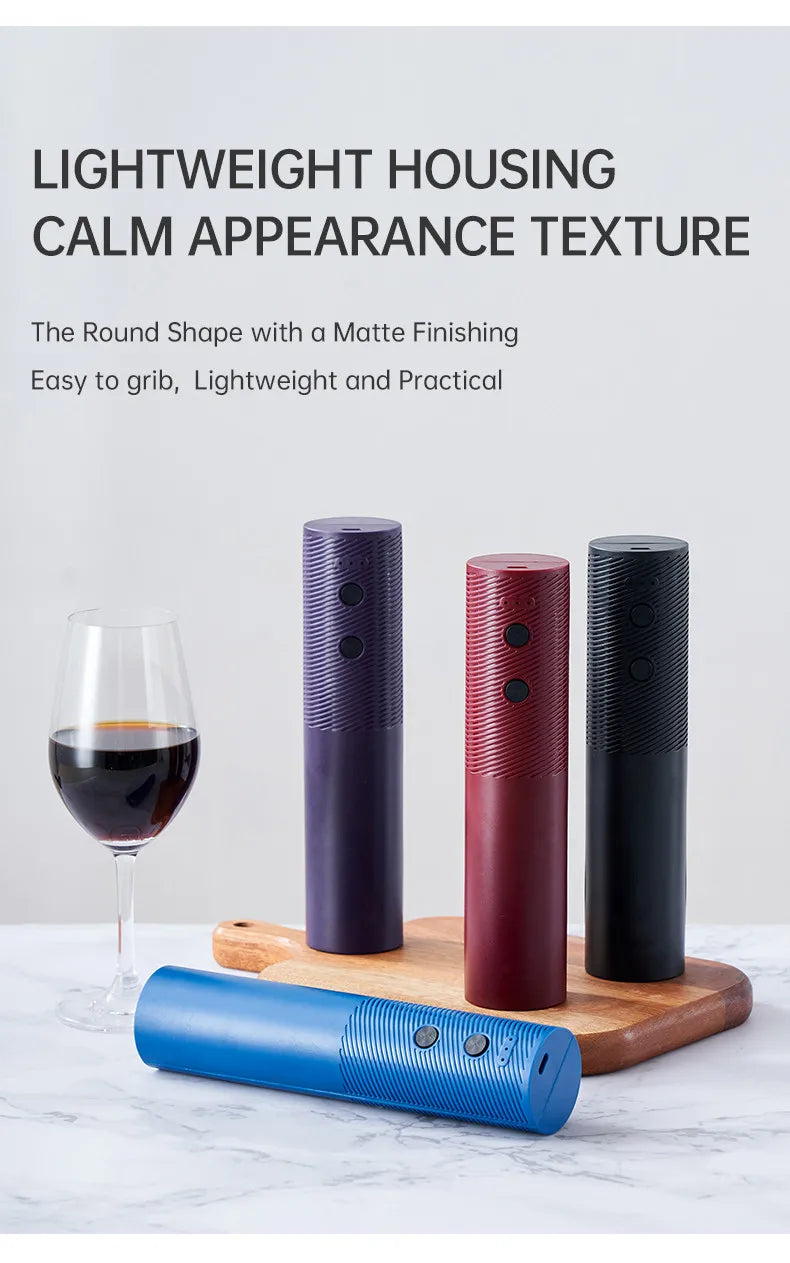 Abridor de botellas de vino eléctrico cargado automático reutilizable fácil de llevar abridor de vino tinto regalo para camarero mujeres hogar cocina fiesta Bar