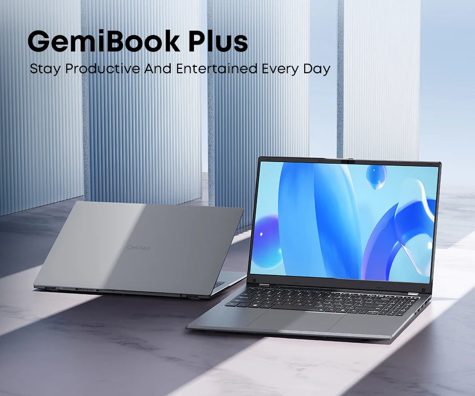 CHUWI GemiBook Plus Laptop 15,6 "gráficos Intel N150/N100 para 12.a generación 1920*1080P 16GB RAM 512GB SSD con ventilador de refrigeración Windows 11