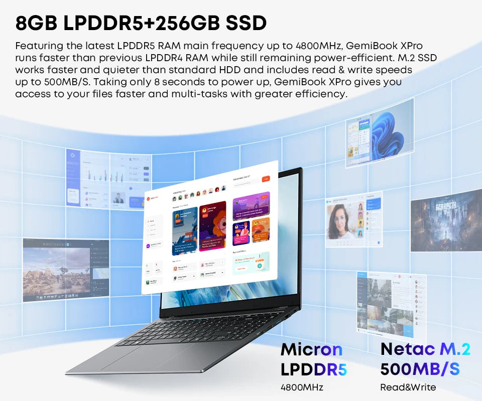CHUWI GemiBook Plus Laptop 16GB LPDDR5 512GB SSD Intel Alder Lake N100 15.6'' FHD 1920*1080 WiFi 6 Windows 11 Laptops