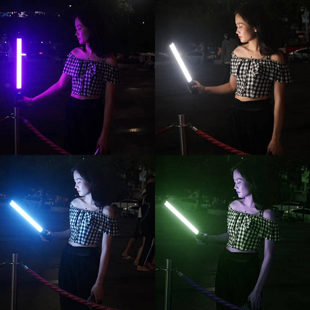 Nagnahz T200 Tubo de luz de vídeo RGB con soporte de trípode, lámpara de luz de relleno Vlog con control remoto, estudio de fotografía, Ligt para TikTok, YOUTUBE en vivo Luz de foto LED Lámpara de tubo de estudio RGB