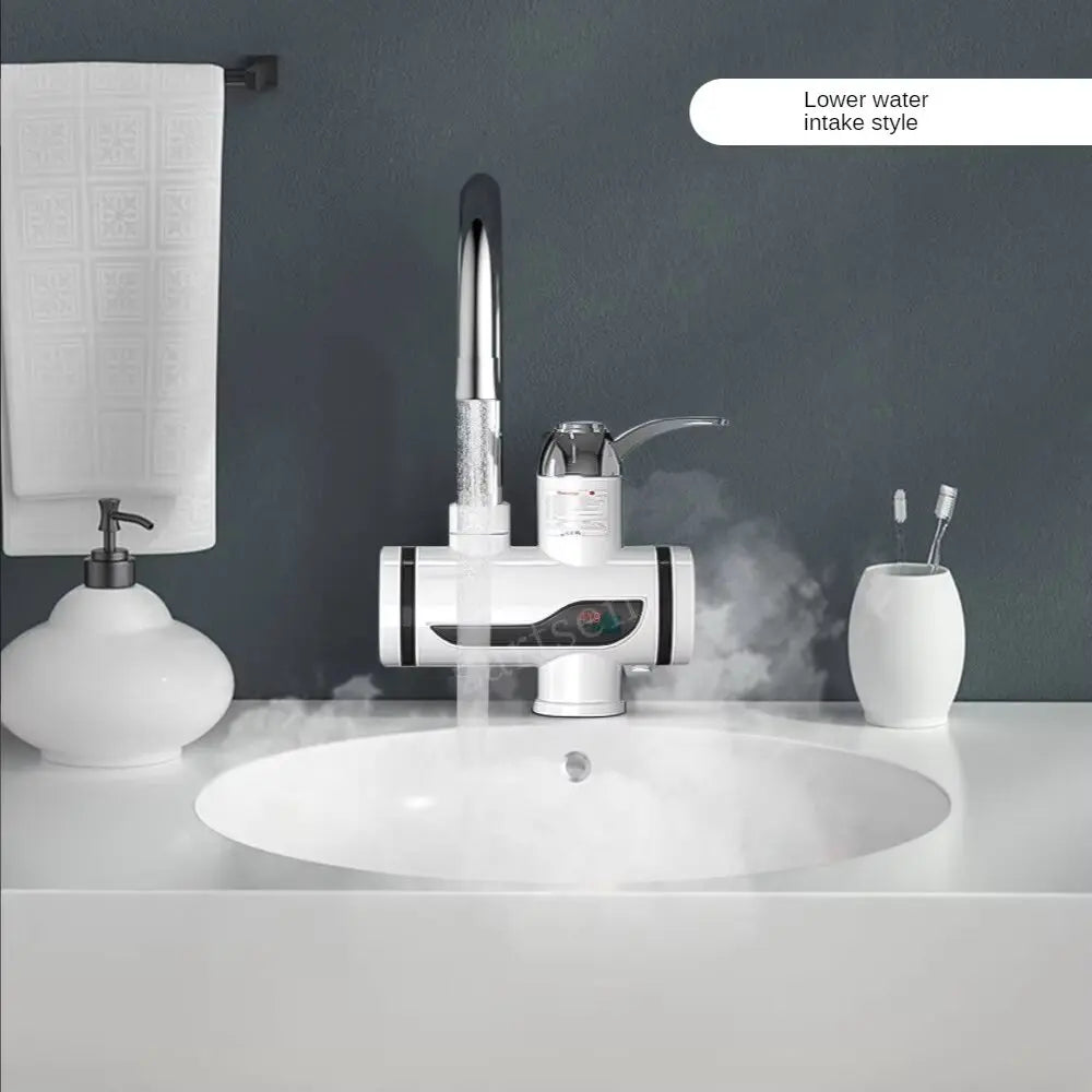 Calentador de agua eléctrico para cocina, grifo de agua caliente instantáneo, grifo de calefacción en frío, calentador de agua instantáneo sin tanque