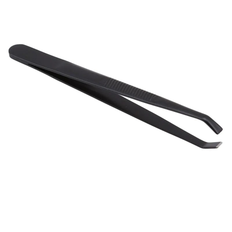 1 Uds pinzas para cejas Clip de depilación Facial punta plana inclinada de acero inoxidable pinzas de maquillaje para pestañas herramientas de belleza