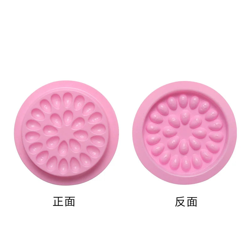 100 Uds soporte de pegamento para pestañas suministros de extensión de pestañas junta de paleta adhesiva bandeja de pestañas almohadillas de plástico herramienta de maquillaje
