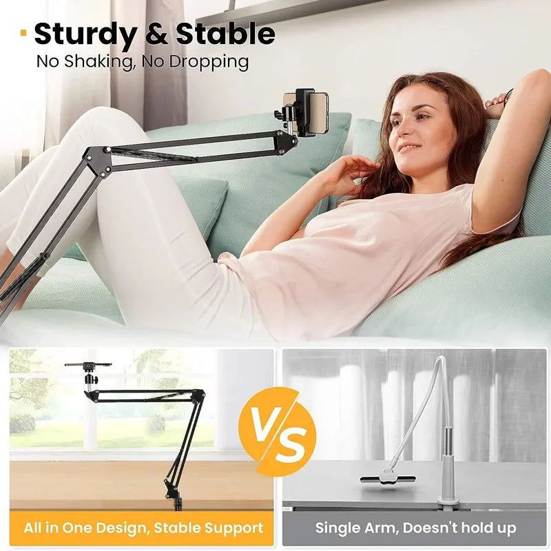 Trípode de brazo flexible Roreta para mesa de soporte de teléfono ancla doblada 360 °   Rotación en línea de computadora portátil de escritorio Video Fotografía de disparo en vivo