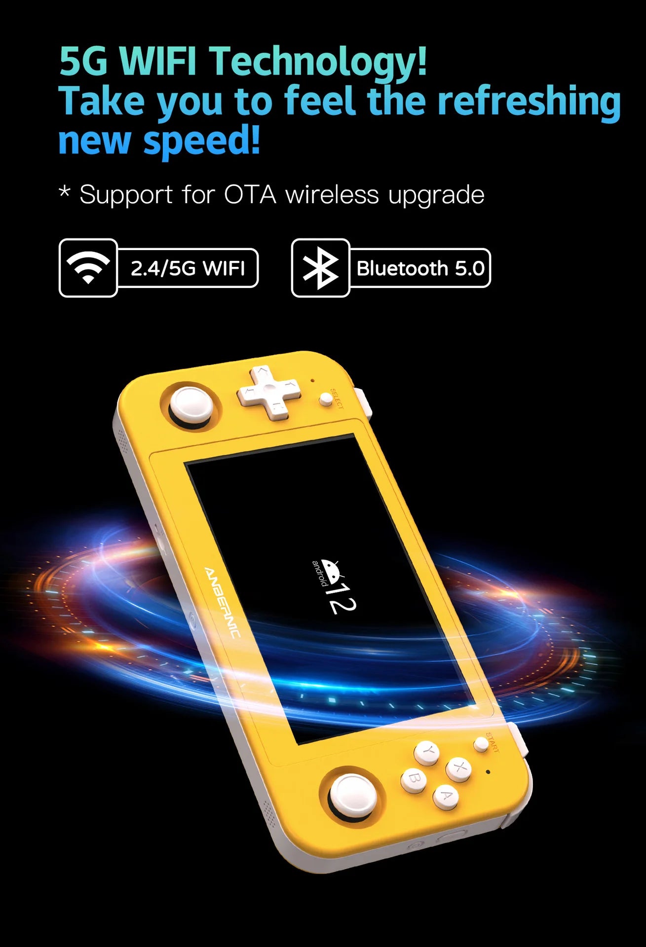 ANBERNIC-consola de juegos portátil RG505, sistema Android 12, Unisoc T618 Tiger, pantalla táctil OLED de 4,95 pulgadas con joystick Hall, regalos