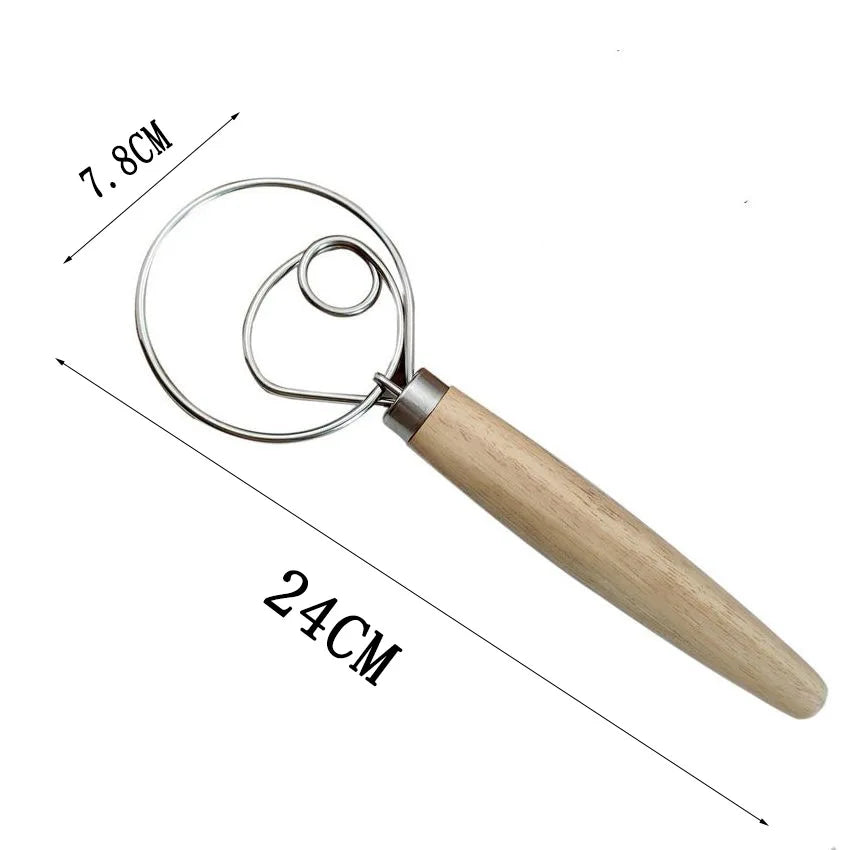 Batidor de huevos danés, accesorios y herramientas para hornear, mezclador manual para cocina, pan holandés, masa, pastelería, utensilios para hornear, Bar de comedor, hogar